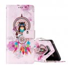 For Galaxy Note 8 Owl Pattern Leather Case with Holder, Card Slots & Wallet