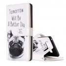 For Galaxy Note 8 Lapdog Pattern Leather Case with Holder, Card Slots & Wallet