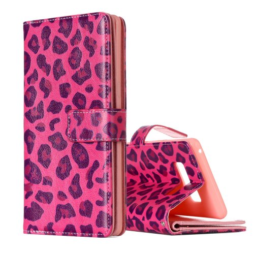 For Galaxy Note 8 Leopard Pattern Leather Case with Holder, Card Slots & Wallet