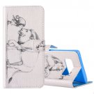 For Galaxy Note 8 Aslan Pattern Leather Case with Holder, Card Slots & Wallet