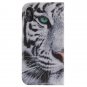 For iPhone X Tiger Pattern Flip Leather Case with Holder, Card Slots & Wallet