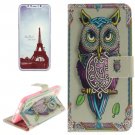 For iPhone X Owl Pattern Flip Leather Case with Holder, Card Slots & Wallet