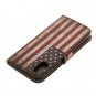 For iPhone X US Flag Pattern Flip Leather Case with Holder, Card Slots & Wallet