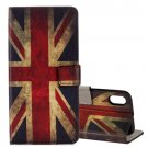 For iPhone X UK Flag Pattern Flip Leather Case with Holder, Card Slots & Wallet