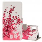 For iPhone X Blossom Pattern Flip Leather Case with Holder, Card Slots & Wallet