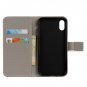 For iPhone X Blossom Pattern Flip Leather Case with Holder, Card Slots & Wallet