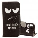 For iPhone X Eyes Pattern Flip Leather Case with Holder, Card Slots & Wallet