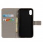 For iPhone X Eyes Pattern Flip Leather Case with Holder, Card Slots & Wallet
