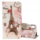 For iPhone X Eiffel TR Pattern Flip Leather Case with Holder, Card Slots & Wallet