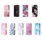 For iPhone X White Marble Flip Leather Case with Holder, Card Slots & Wallet