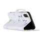For iPhone X White Marble Flip Leather Case with Holder, Card Slots & Wallet