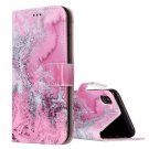 For iPhone X Seawater Flip Leather Case with Holder, Card Slots & Wallet