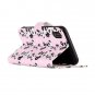 For iPhone X Embossed Panda Flip Leather Case with Holder, Card Slots & Wallet