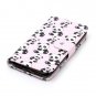 For iPhone X Embossed Panda Flip Leather Case with Holder, Card Slots & Wallet