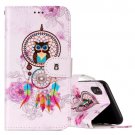 For iPhone X Dream Catcher Owl Flip Leather Case with Holder, Card Slots & Wallet