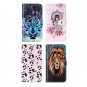 For iPhone X Embossed Wolf Flip Leather Case with Holder, Card Slots & Wallet