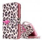 For iPhone X Leopard Flip Leather Case with Holder, Card Slots & Wallet