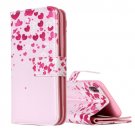 For iPhone X Flower Pattern Flip Leather Case with Holder, Card Slots & Wallet