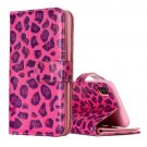 For iPhone X Leopard pattern Leather Case with Holder, Card Slots & Wallet