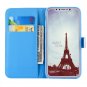 For iPhone X Fish pattern Leather Case with Holder, Card Slots & Wallet