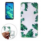 For iPhone X Green Leaf Pattern TPU Protective Case