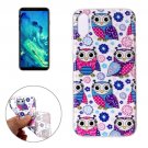 For iPhone X Flower Owls Pattern TPU Protective Case