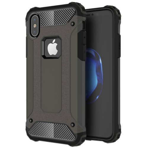 For iPhone X Magic Armor TPU + PC Combination Case - Bronze