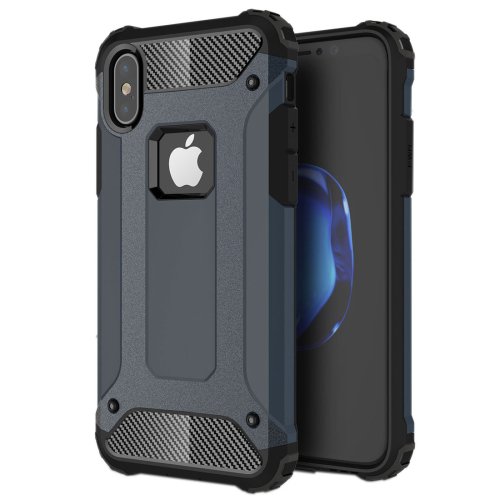 For iPhone X Magic Armor TPU + PC Combination Case - navy
