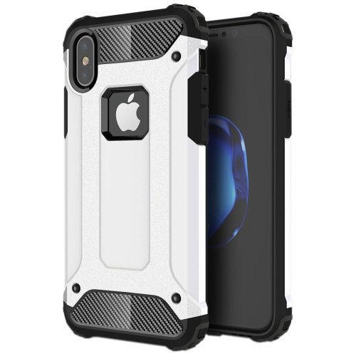 For iPhone X Magic Armor TPU + PC Combination Case - White