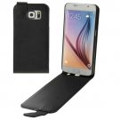 For Samsung Galaxy S6 / G920 Black Vertical Flip Magnetic Snap Leather Case