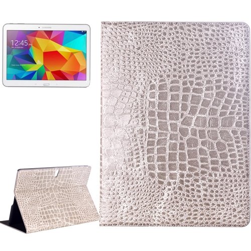For Galaxy Tab S 10.5 Light Gre Crocodile Texture Flip Leather Case with Holder