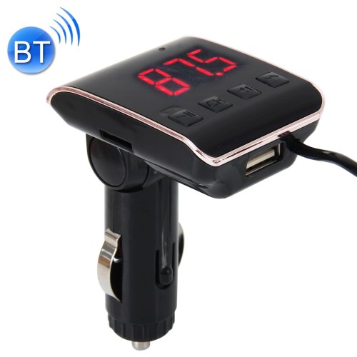 Pink 12-24V 2.1A Car MP3 Music Player Multi-function Wireless Car FM Player Wireless Car Charger