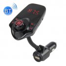 Bluetooth MP3 Player FM Transmitter Car USB Charger with Display Support Hand-free and TF Card
