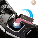 Pink Multifunctional Bluetooth Car Charger with Car Full Frequency FM Transmitter