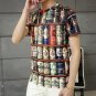 Hip-Hop Bottles Pattern Print Short Sleeve Tee Casual T-Shirt