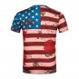 Eagle Stars Stripes Print round-neck Short Sleeve T-Shirt