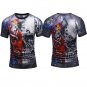 Unisex Fashion 3D Skull Head Print Short Sleeve O Neck T-shirt