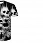 Casual Tee 3D Print Black Skull Funny T Shirt
