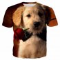 T-shirt Cute Dog 3D Print Short Sleeve Mens Tops