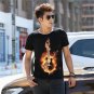 Round Neck Guitar Printed Man T-Shirt