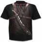 Men's Game Cosplay Battle Gun Holster Wrap Printed T-Shirt