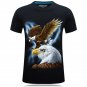 3D Cartoon Printing Short Sleeve Cotton T-shirt - 3 colors