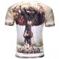 Creative 3D Print T-Shirt Punk Casual Short Sleeve Round Neck Top