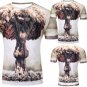 Creative 3D Print T-Shirt Punk Casual Short Sleeve Round Neck Top