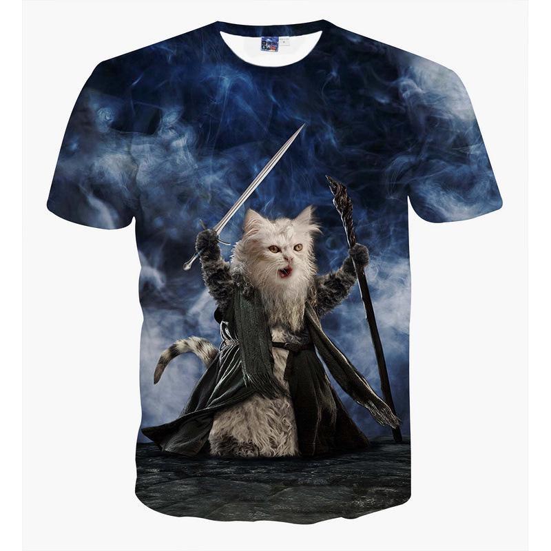 Casual 3D Print Short Sleeve T-Shirt - Model 4