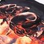 Fashion Mens Fire Skull 3D Printing Tees Shirt Short Sleeve Blouse Tops