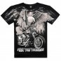 Eagle Scooter Printed Pure Cotton Round Collar Men's Short-sleeved T Shirt