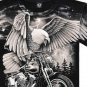 Eagle Scooter Printed Pure Cotton Round Collar Men's Short-sleeved T Shirt