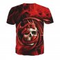 Fashion Short Sleeve Cool 3d Dragon Skull 2 Sides Printed T-shirt