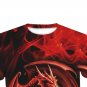Fashion Short Sleeve Cool 3d Dragon Skull 2 Sides Printed T-shirt